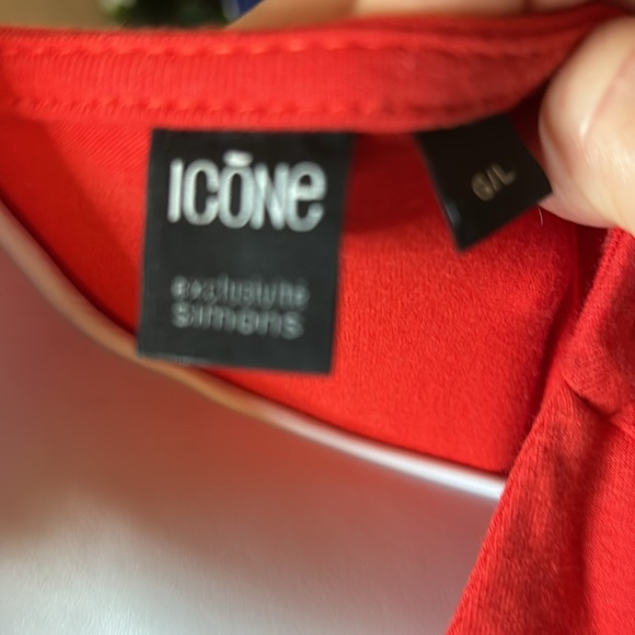 Icone’ cotton spandex dress, size large. NWOT. - Picture 4 of 5